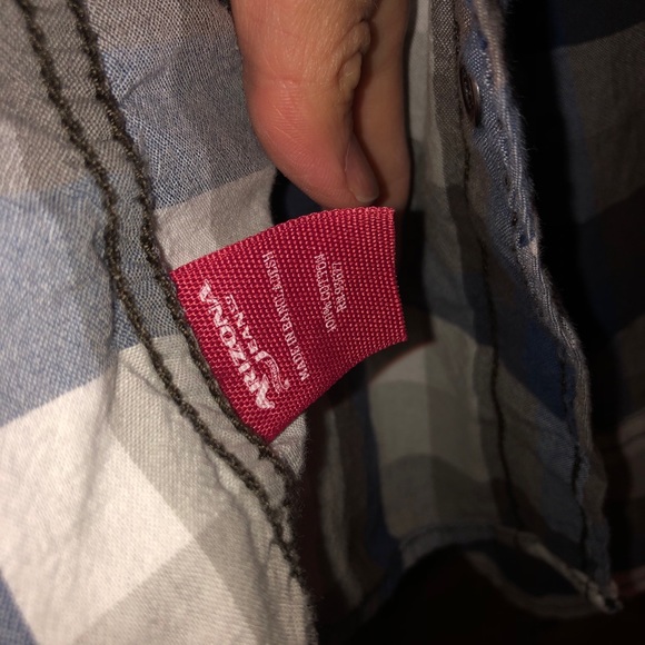 Plaid button down with snaps - Picture 5 of 5